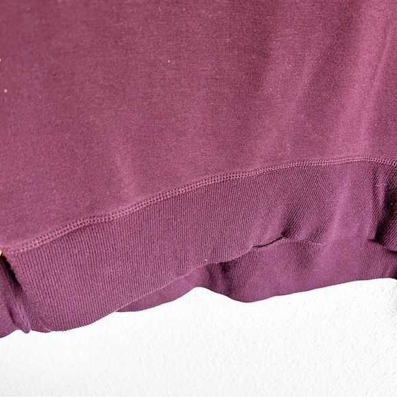 Athleta Coaster Luxe Sweatshirt Eggplant Plum Thumbhole Long Sleeve Crew… - Picture 8 of 10